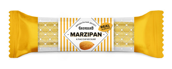 №1 TM Grondard   (10361) Батончики НЕглазированные Марципановые Классика, (28шт по 40г)        в Невинномысске