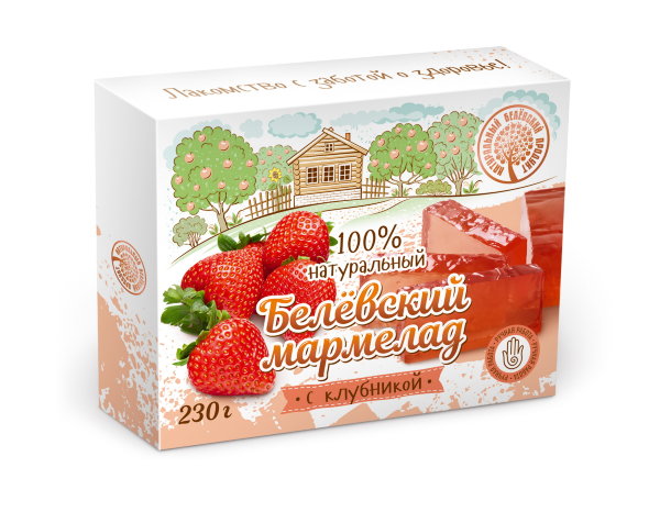 №2 Мармелад белевский "Клубника" 230г в Невинномысске